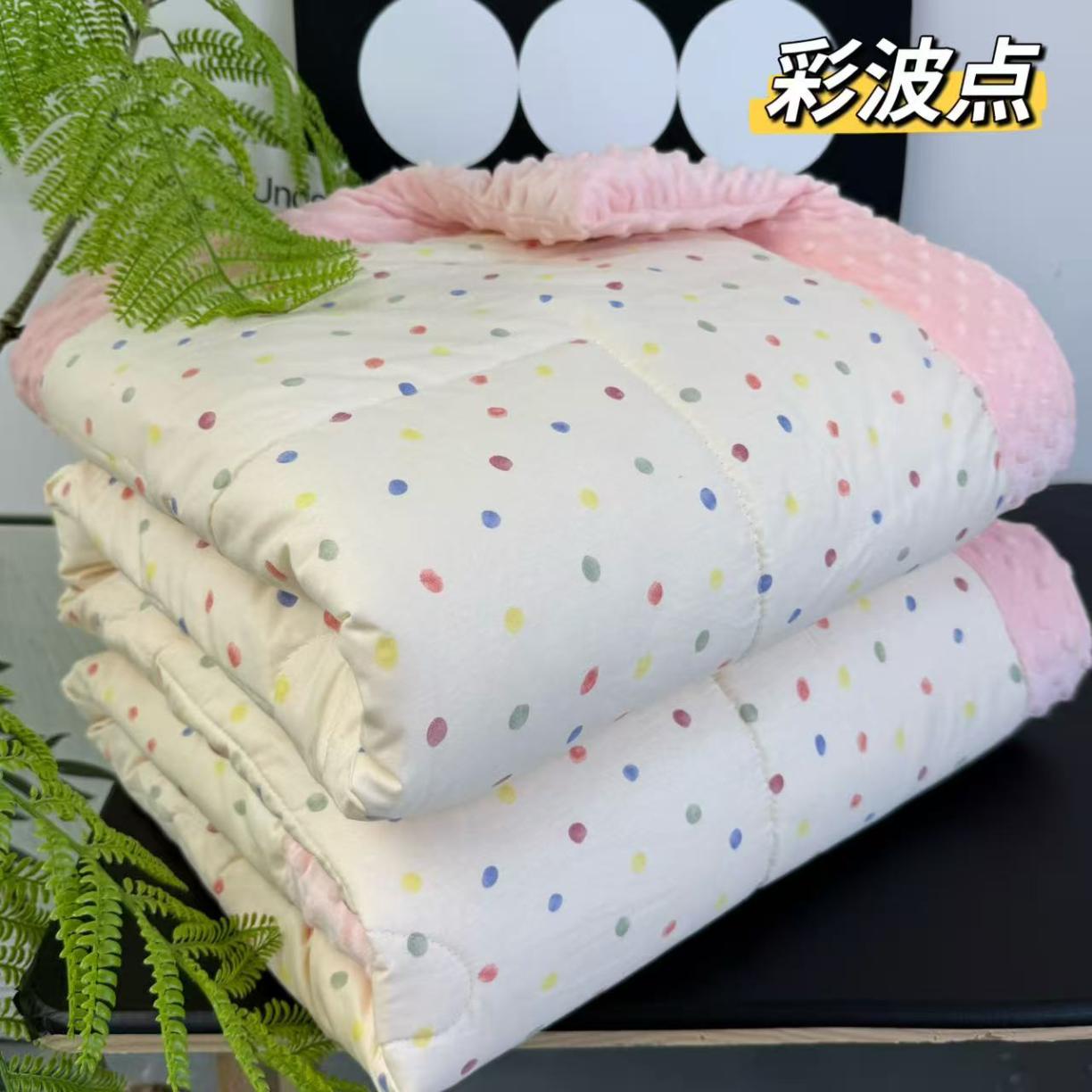 91家纺网 家纺一手货源 找家纺 纯棉单人豆豆被1.5×2米（4斤左右）单人被大豆被子冬被