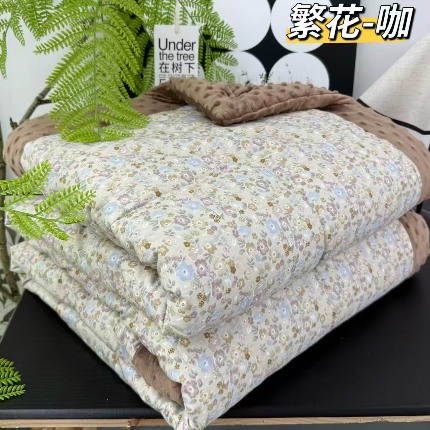 91家纺网 家纺一手货源 找家纺 纯棉双人豆豆被2×2.3米（6斤左右）双人大豆被子纯棉冬被