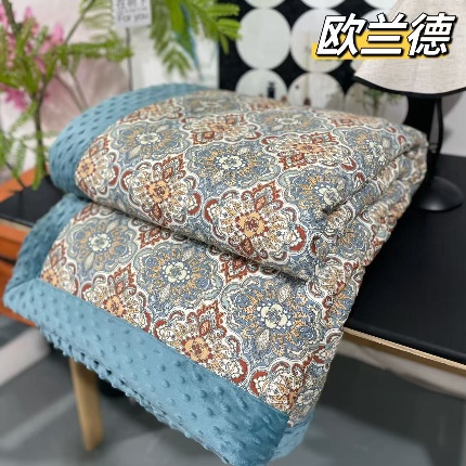 91家纺网 家纺一手货源 找家纺 纯棉双人豆豆被2×2.3米（6斤左右）双人大豆被子纯棉冬被