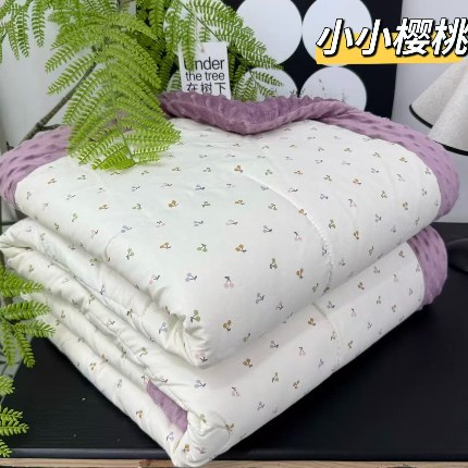 91家纺网 家纺一手货源 找家纺 纯棉双人豆豆被2×2.3米（6斤左右）双人大豆被子纯棉冬被