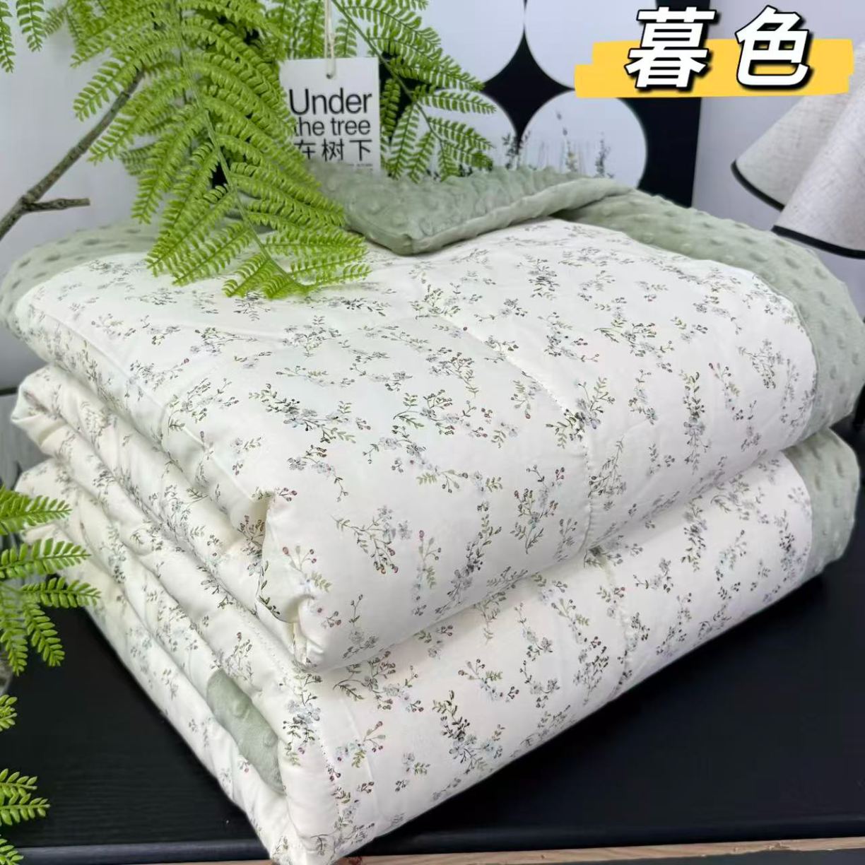 91家纺网 家纺一手货源 找家纺 纯棉双人豆豆被2×2.3米（6斤左右）双人大豆被子纯棉冬被