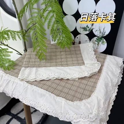 91家纺网 家纺一手货源 找家纺 （总）A类纯棉色织水洗棉床盖240*260CM全棉条纹三件套花边格子四季通用