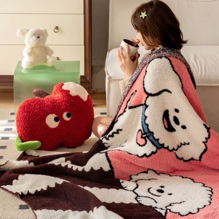 91家纺网 家纺一手货源 找家纺 （总）明治西川半边绒毛毯 休闲毯子沙发盖毯 午休小毯子车载小毛毯ins小红书风格