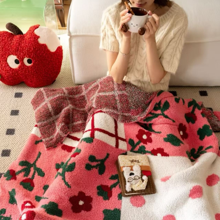 91家纺网 家纺一手货源 找家纺 （总）明治西川半边绒毛毯 休闲毯子沙发盖毯 午休小毯子车载小毛毯ins小红书风格