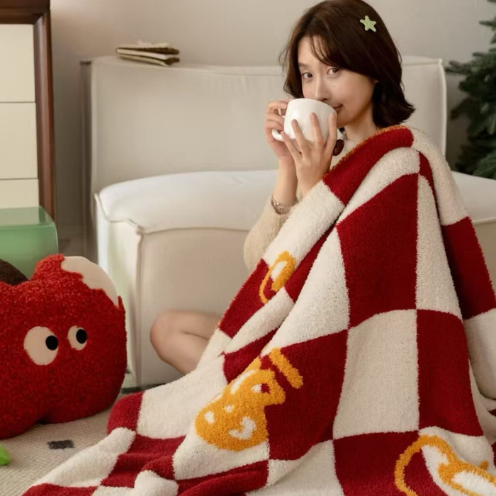 91家纺网 家纺一手货源 找家纺 （总）明治西川半边绒毛毯 休闲毯子沙发盖毯 午休小毯子车载小毛毯ins小红书风格