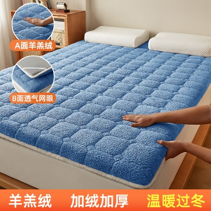 91家纺网 家纺一手货源 找家纺 （总）羊羔绒床垫子床褥子榻榻米DZ45可批发