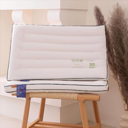 91家纺网 家纺一手货源 找家纺 露函 2025新款全棉大豆蛋白低枕48*74cm