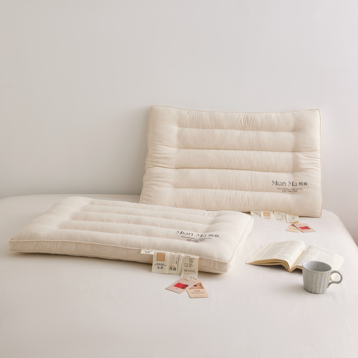 91家纺网 家纺一手货源 找家纺 （总）2026新款爆款推荐棉麻护颈低枕芯  棉麻舒适枕学生枕头成人单人枕芯