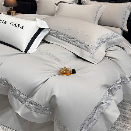 91家纺网 家纺一手货源 找家纺 （总）星蕴家纺 2025新款100s贡缎长绒棉四件套-路易