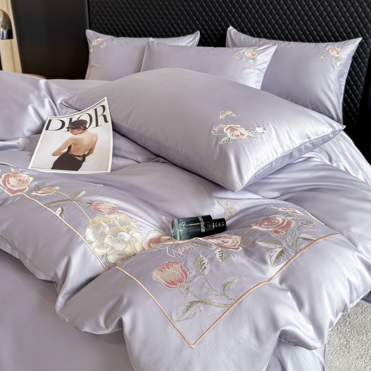 91家纺网 家纺一手货源 找家纺 （总）2026新款全棉纯棉长绒棉刺绣绣花四件套-庄园