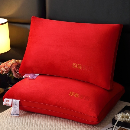 兴丝露枕芯 水晶绒枕芯 超柔暖绒枕 枕头 中高枕 成人枕头