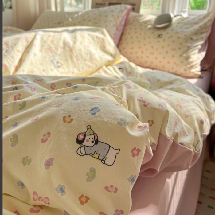 91家纺网 家纺一手货源 找家纺 坚果摄影   卡通可爱风套件拍摄赏析