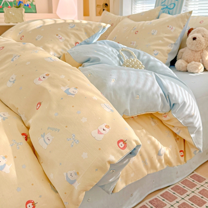 91家纺网 家纺一手货源 找家纺 坚果摄影  卡通可爱风套件拍摄赏析2