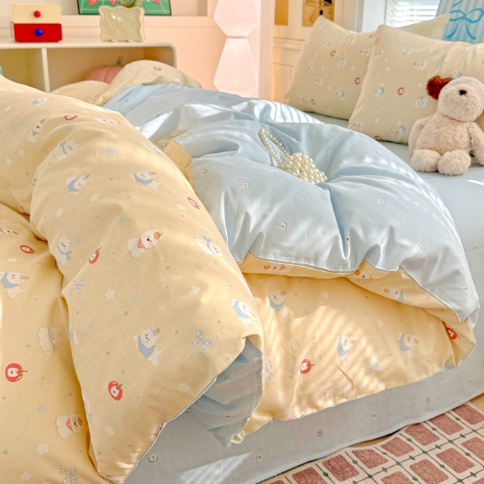 91家纺网 家纺一手货源 找家纺 坚果摄影  卡通可爱风套件拍摄赏析2