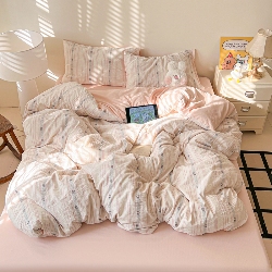 91家纺网 家纺一手货源 找家纺 坚果摄影  小清新条纹套件拍摄赏析,1#