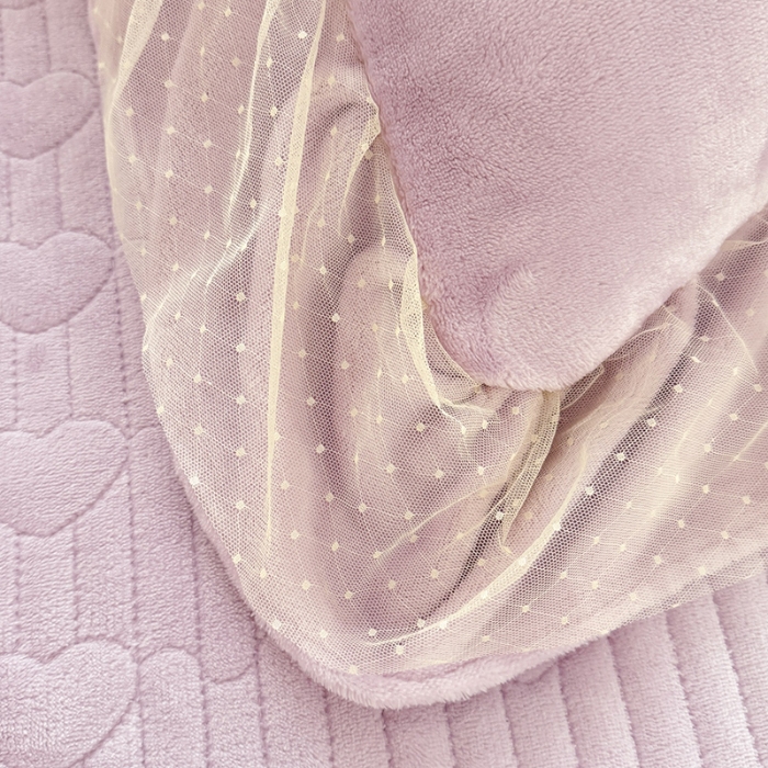 91家纺网 家纺一手货源 找家纺 苏米娜2025秋冬直播爆款11斤230g全消光牛奶绒夹棉床盖款四件套纯色蕾丝花边刺绣床盖三件套夹棉单床盖 梦妮莎--梦幻紫