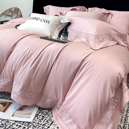 91家纺网 家纺一手货源 找家纺 （总）星蕴家纺 2025新款双股长绒棉全棉纯棉刺绣四件套-柏林系列