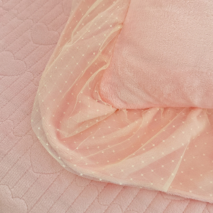 91家纺网 家纺一手货源 找家纺 苏米娜2025秋冬直播爆款11斤230g全消光牛奶绒夹棉床盖款四件套纯色蕾丝花边刺绣床盖三件套夹棉单床盖 梦妮莎-樱花粉