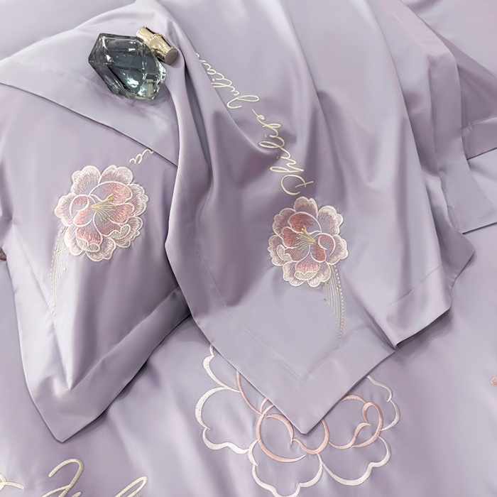 91家纺网 家纺一手货源 找家纺 （总）2026新款A类刺绣澳棉长绒棉轻奢四件套-花开富贵