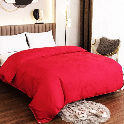 91家纺网 家纺一手货源 找家纺  100%桑蚕丝高级蚕丝被纯棉被子冬被四季被春秋被芯 大红结婚喜被送礼物