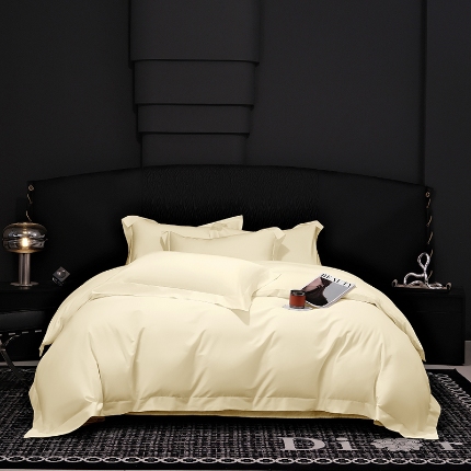 91家纺网 家纺一手货源 找家纺 （总）2026新款纯色长绒棉全棉纯棉轻奢四件套- 克里斯