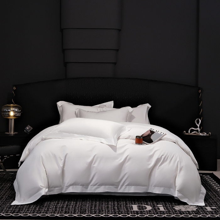 91家纺网 家纺一手货源 找家纺 （总）2026新款纯色长绒棉全棉纯棉轻奢四件套- 克里斯