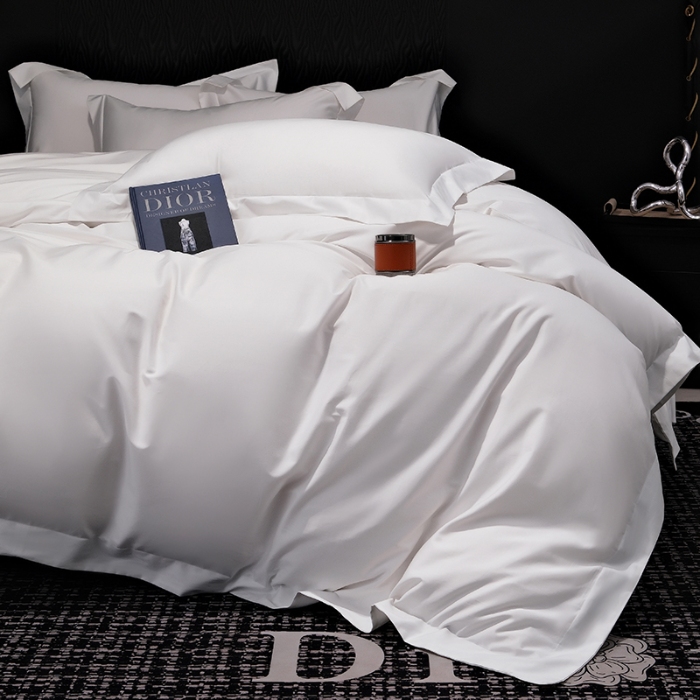 91家纺网 家纺一手货源 找家纺 （总）2026新款纯色长绒棉全棉纯棉轻奢四件套- 克里斯