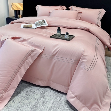 91家纺网 家纺一手货源 找家纺 （总）星蕴家纺 2026新款贡缎长绒棉纯棉四件套-简爱