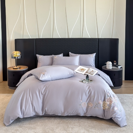 91家纺网 家纺一手货源 找家纺 （总）2026新款全棉纯棉长绒棉刺绣绣花四件套-庄园