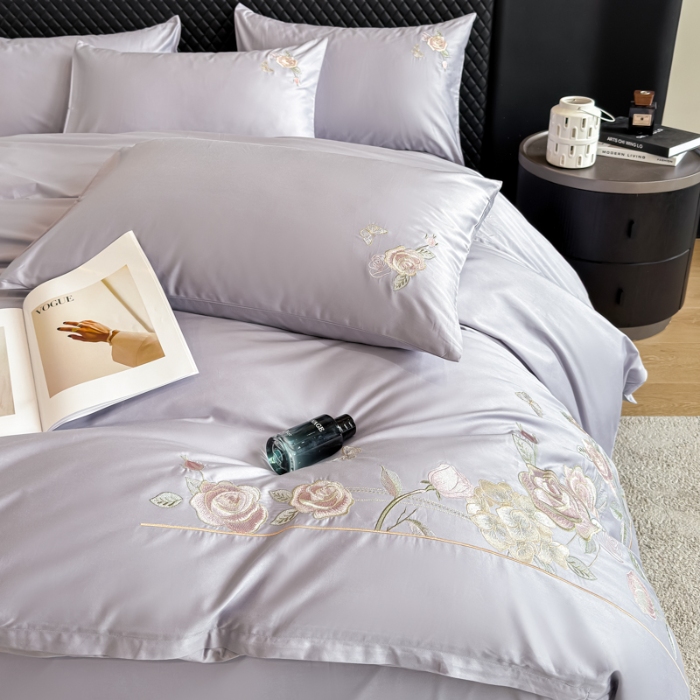 91家纺网 家纺一手货源 找家纺 （总）2026新款全棉纯棉长绒棉刺绣绣花四件套-庄园