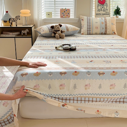 91家纺网 家纺一手货源 找家纺 （总）2026春夏新款全棉印花四件套单品系列-单床单