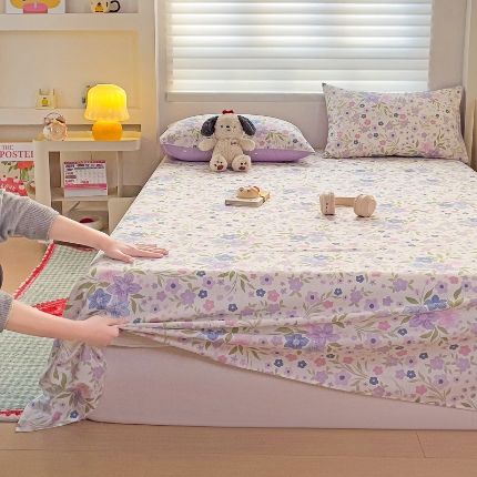 91家纺网 家纺一手货源 找家纺 （总）2026春夏新款全棉印花四件套单品系列-单床单