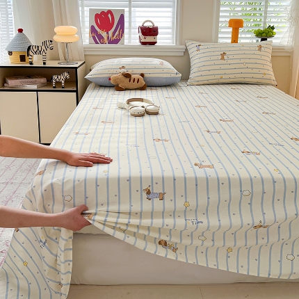 91家纺网 家纺一手货源 找家纺 （总）2026春夏新款全棉印花四件套单品系列-单床单