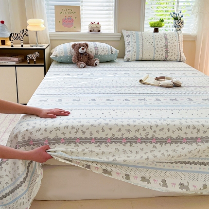 91家纺网 家纺一手货源 找家纺 （总）2026春夏新款全棉印花四件套单品系列-单床单