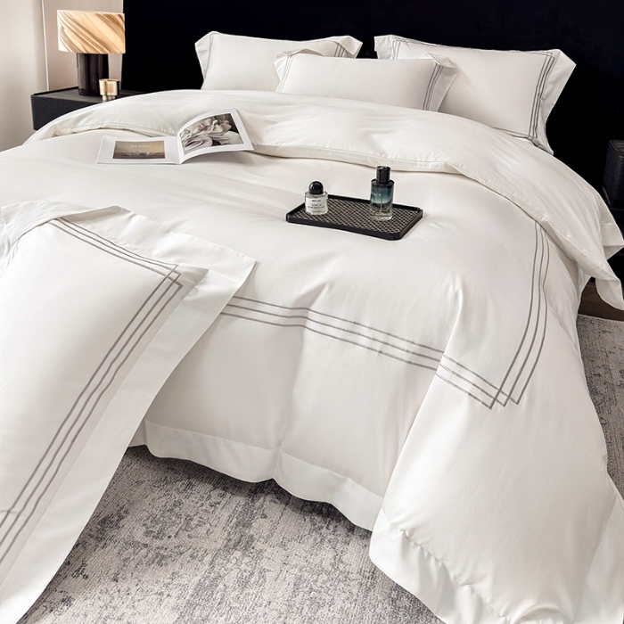 91家纺网 家纺一手货源 找家纺 （总）星蕴家纺 2026新款贡缎长绒棉纯棉四件套-简爱