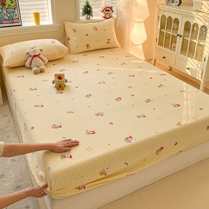 91家纺网 家纺一手货源 找家纺 （总）2026春夏新款全棉印花四件套单品系列-单床笠