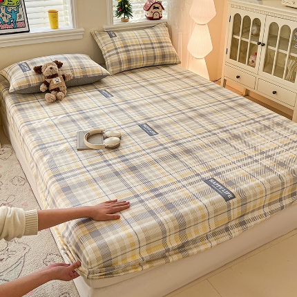 91家纺网 家纺一手货源 找家纺 （总）2026春夏新款全棉印花四件套单品系列-单床笠