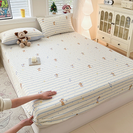 91家纺网 家纺一手货源 找家纺 （总）2026春夏新款全棉印花四件套单品系列-单床笠