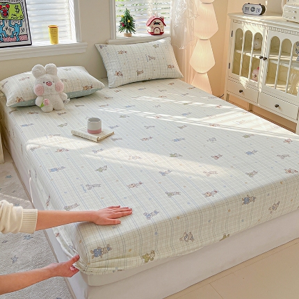 91家纺网 家纺一手货源 找家纺 （总）2026春夏新款全棉印花四件套单品系列-单床笠