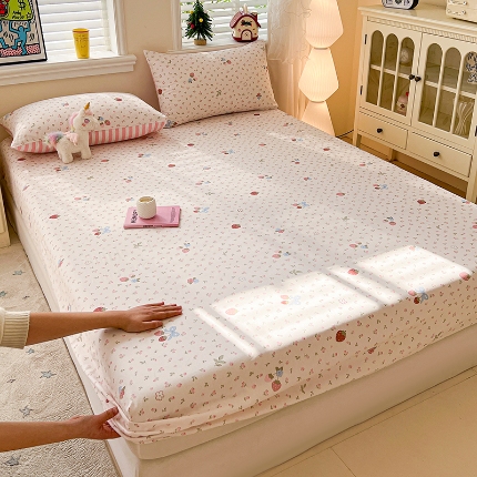 91家纺网 家纺一手货源 找家纺 （总）2026春夏新款全棉印花四件套单品系列-单床笠