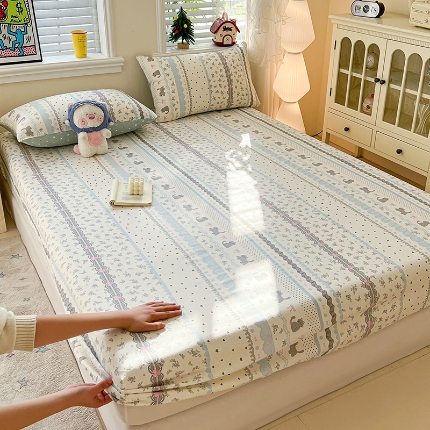 91家纺网 家纺一手货源 找家纺 （总）2026春夏新款全棉印花四件套单品系列-单床笠