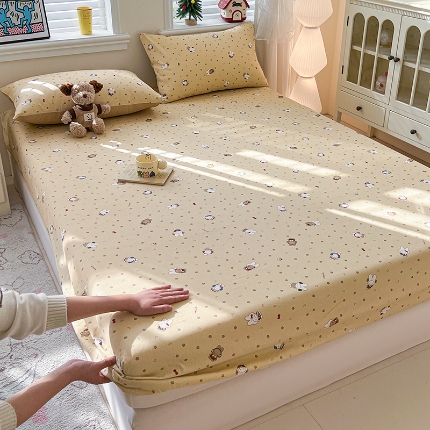 91家纺网 家纺一手货源 找家纺 （总）2026春夏新款全棉印花四件套单品系列-单床笠