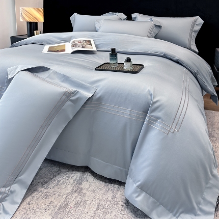 91家纺网 家纺一手货源 找家纺 （总）星蕴家纺 2026新款贡缎长绒棉纯棉四件套-简爱