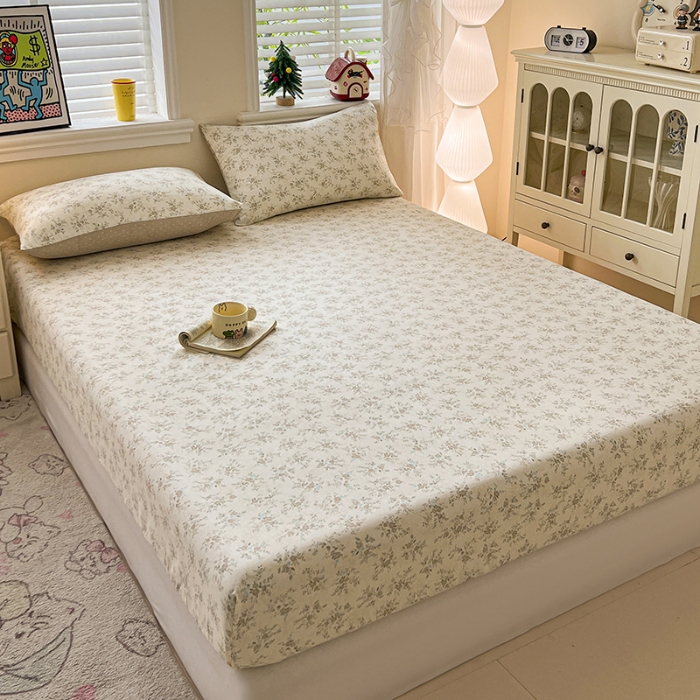 91家纺网 家纺一手货源 找家纺 （总）2026春夏新款全棉印花四件套单品系列-单床笠