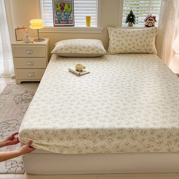 91家纺网 家纺一手货源 找家纺 （总）2026春夏新款全棉印花四件套单品系列-单床笠