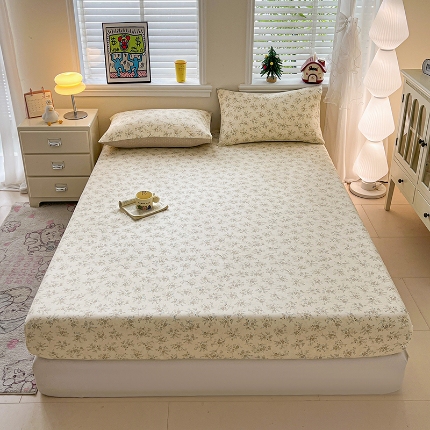 91家纺网 家纺一手货源 找家纺 （总） 2024新款13372小清新ins风全棉四件套提供买家秀