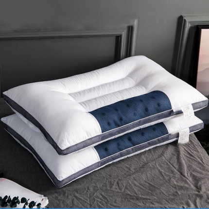 91家纺网 家纺一手货源 找家纺 全棉磁疗决明子立体枕芯 养身保健枕头荞麦羽丝绒双拼枕