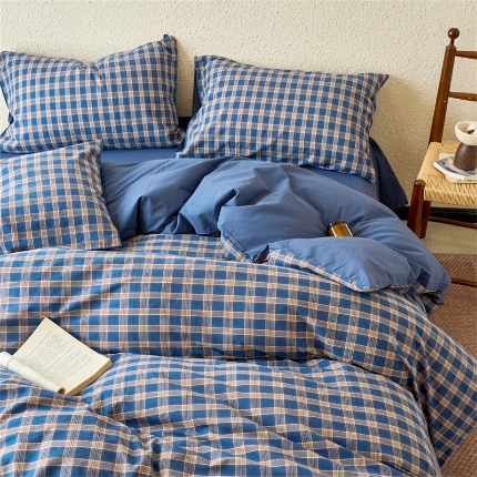 91家纺网 家纺一手货源 找家纺 （总）兰紫橙家纺纯色双拼双面绒法兰绒牛奶绒四件套被套-全尺寸