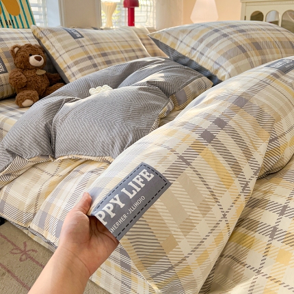 91家纺网 家纺一手货源 找家纺 （总）2026春夏新款小清新印花全棉四件套被套多规格