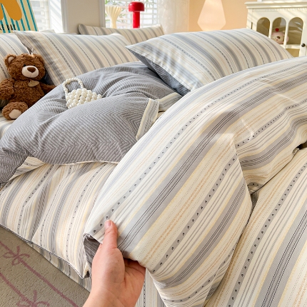 91家纺网 家纺一手货源 找家纺 （总）2026春夏新款小清新印花全棉四件套被套多规格